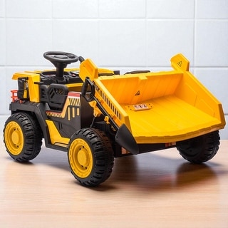 24V 2-Seater Electric Ride-On Dump Car for Kids Ages 3+, 400W Motor, Remote Control, MP3, Bluetooth, Lights & Rear Shovel