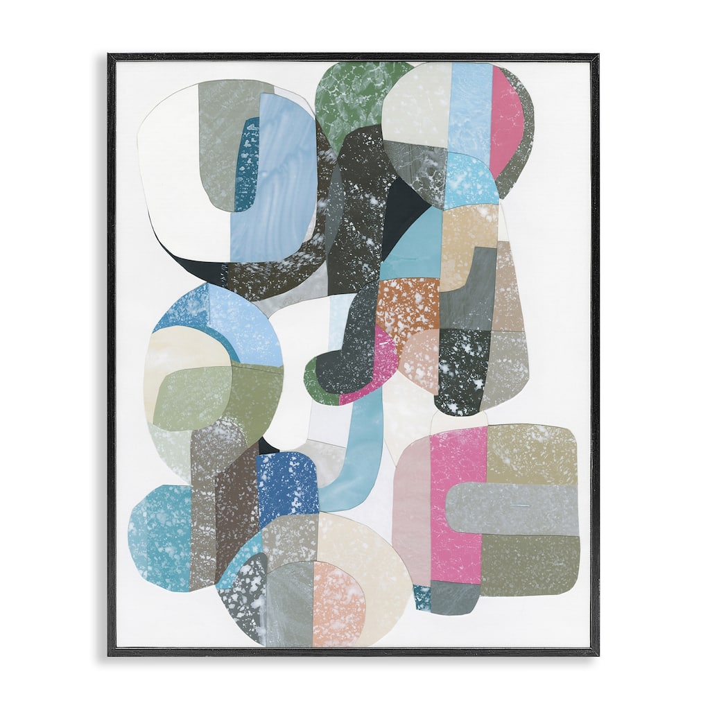 Stupell Pastel Shapes Intertwined Framed Giclee Art Design By Coco Good
