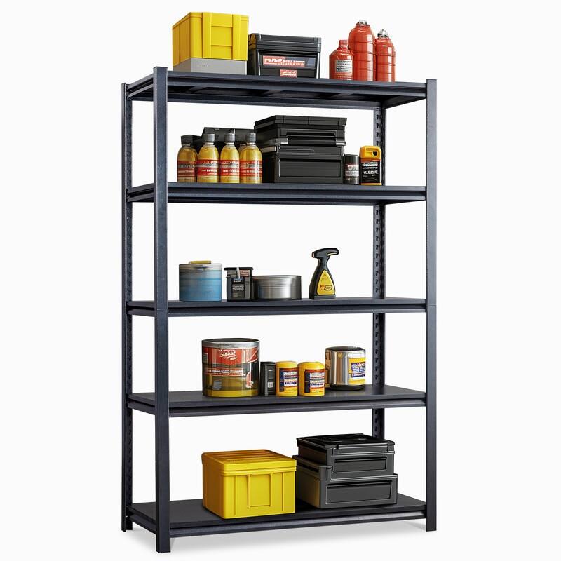 78" H 5-Tier Adjustable Garage Shelves Heavy Duty Storage Unit