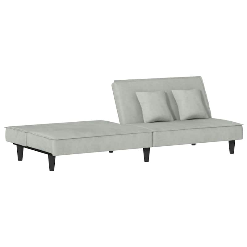 vidaXL 2-Seater Sofa Bed Velvet Recliner Loveseat Folding Daybed Multi Colors - 78.7" x 35" x 27.6"