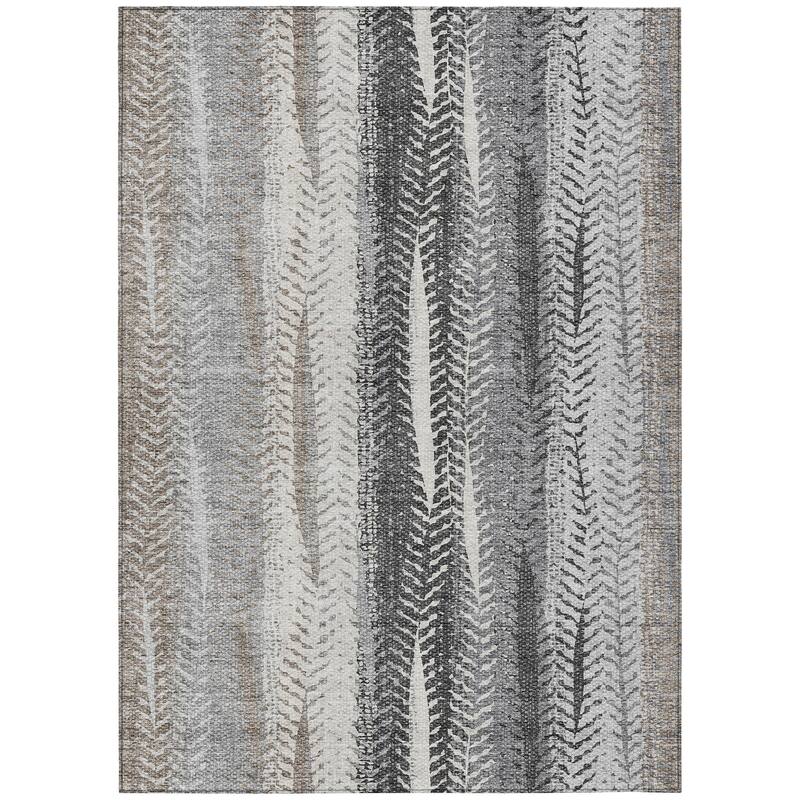 Machine Washable Indoor/ Outdoor Chantille Modern Imprints Rug