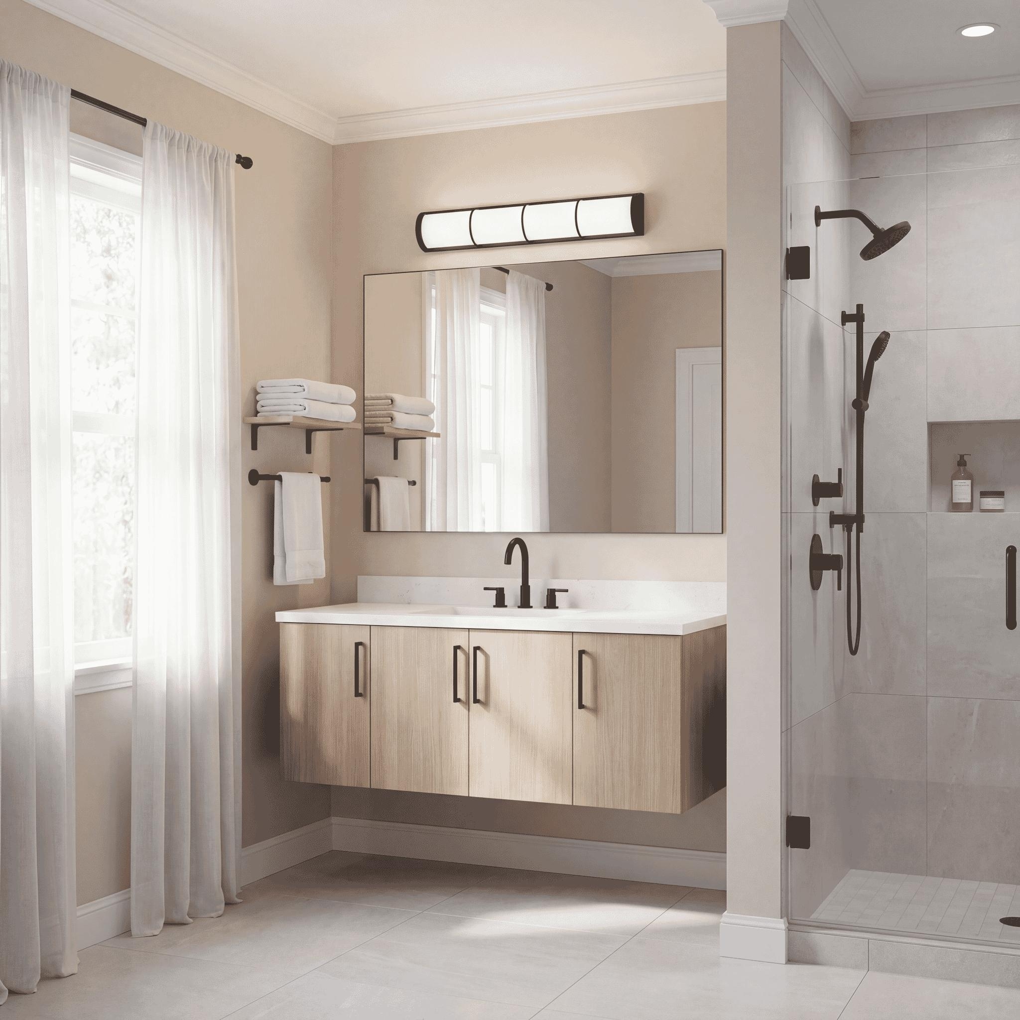 Harper LED Bathroom Vanity Light in Matte Black