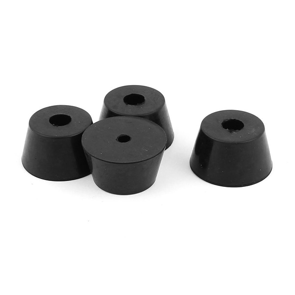 4Pcs XD4022 10 x 40 x 30mm Rubber Conical Shape Table Chair Leg Tips Foot Pad