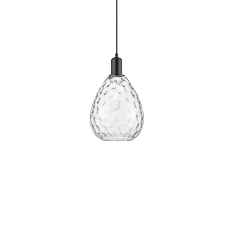 Innovations Lighting 716-1P-13-8 Waverly Pendant Waverly 8" Wide Mini - Matte Black / Clear