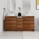 preview thumbnail 30 of 112, ARTCHIRLY 24/36/48/60 Inch Bathroom Vanity with Sink, Freestanding Bathroom Vanity with Soft Close Door and Shelf 58.86''W×18.9''D - Brown Ebony-400