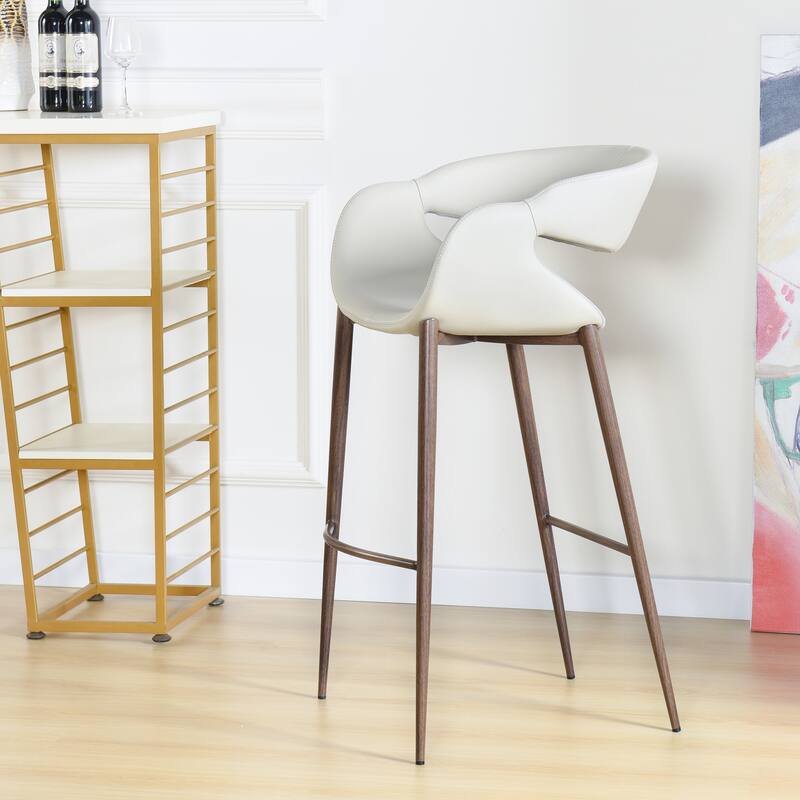 StyleCraft Luna Curved-Back Bar Stool - Set of 2