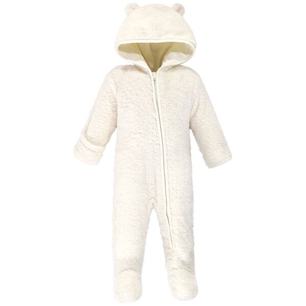slide 1 of 1, Hudson Baby Faux Shearling Bunting 1pk, Cream Bear 18-24 Months - Cream Bear