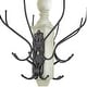 preview thumbnail 16 of 16, Gray Wood Vintage Style 12 Hook Scroll Coat Rack with Black Metal Hooks