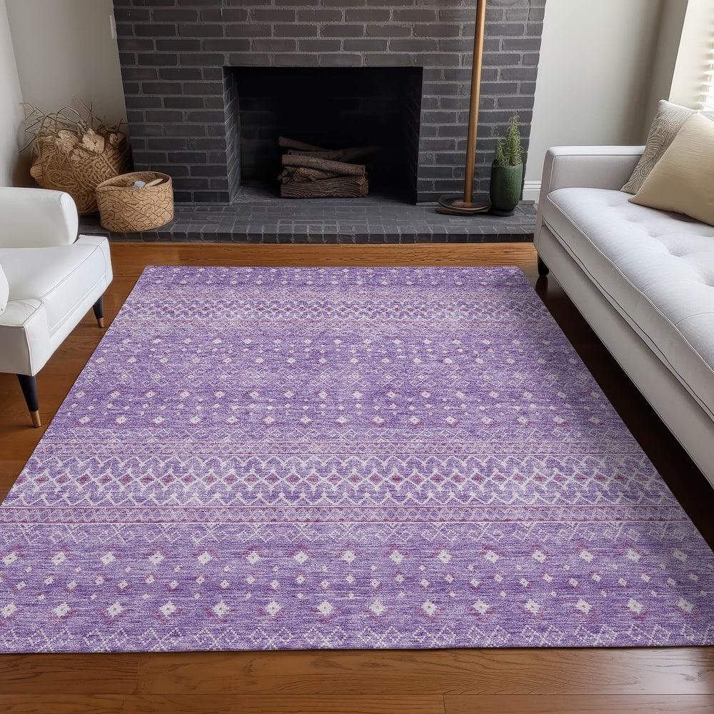 Machine Washable Indoor/ Outdoor Chantille Morrocan Boho Rug