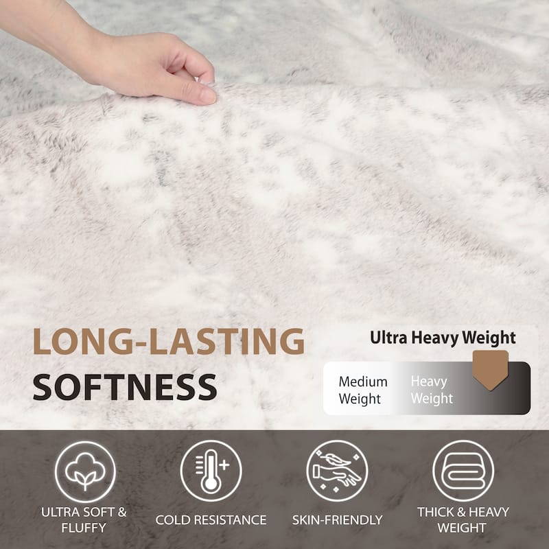 Soft Plush Faux Fur Fuzzy Throw