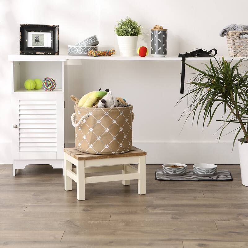 Bone Dry Polyester Pet Bin Trellis Paw