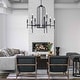 preview thumbnail 2 of 7, KAWOTI 9-Light Black Pendant Light Chandelier - 75.75 H x 32.25'' W