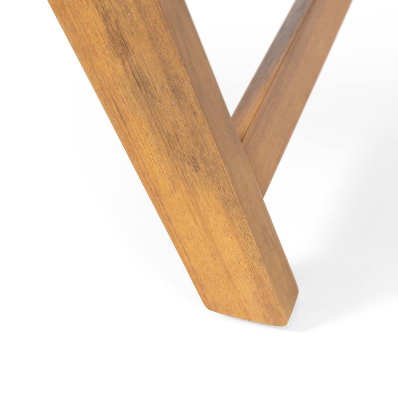 Roomfitters Outdoor Wood Loveseat with Cushions, Patio Seating Bench