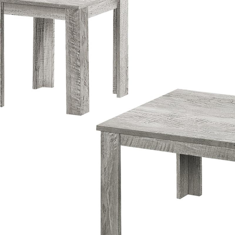 Set of 3 Rectangular Coffee Tables for Living Room Modern Design 44 Inches - 44” x 22” x 15”