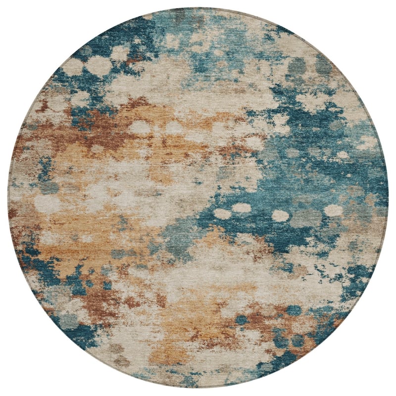 HomeRoots Abstract Transitional Rectangle Outdoor Rug