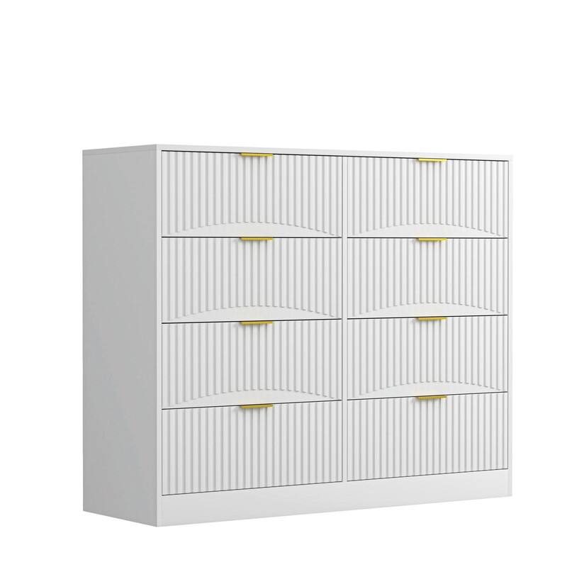 47.2" Modern 8-Drawer Wooden Dresser for Bedroom