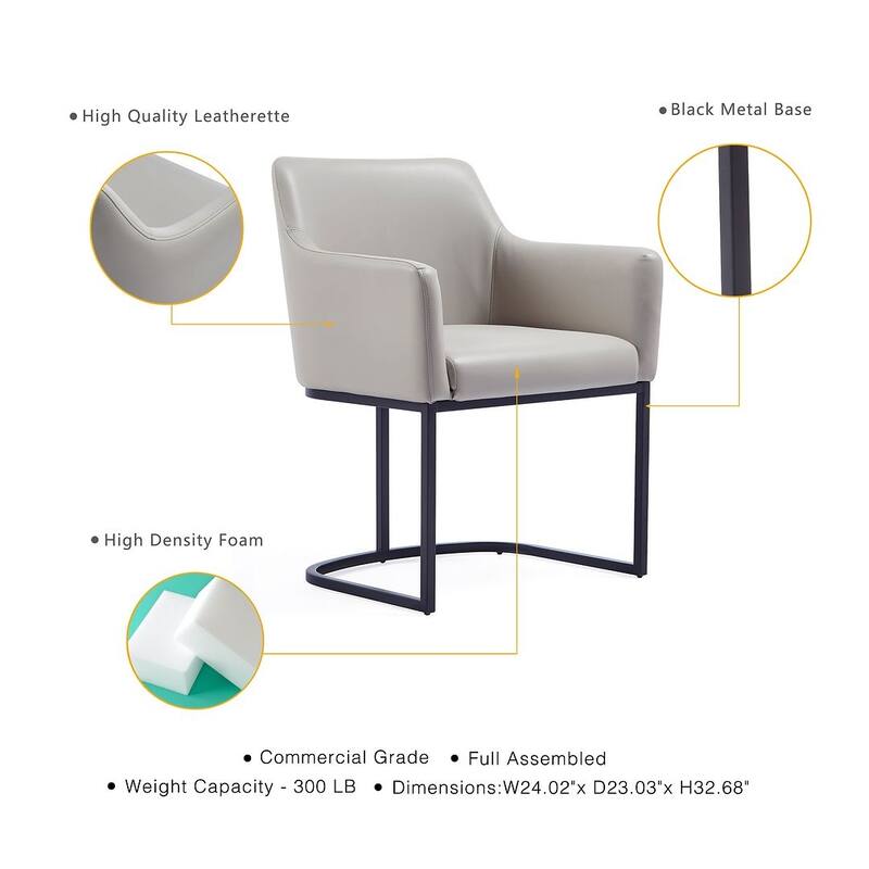 Manhattan Comfort Modern Serena Leatherette Upholstered Dining Chair Set