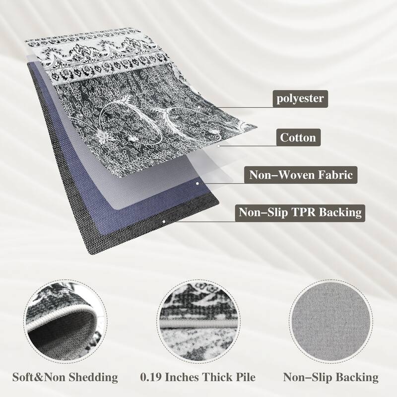 Bohemian Faux Cashmere Rug