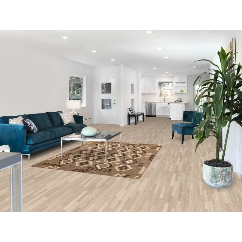 Hand Woven Oriental 100% Wool Carpet Southwestern Geometric Brown Kilim Area Rug - 6' 8'' X 5' 2''