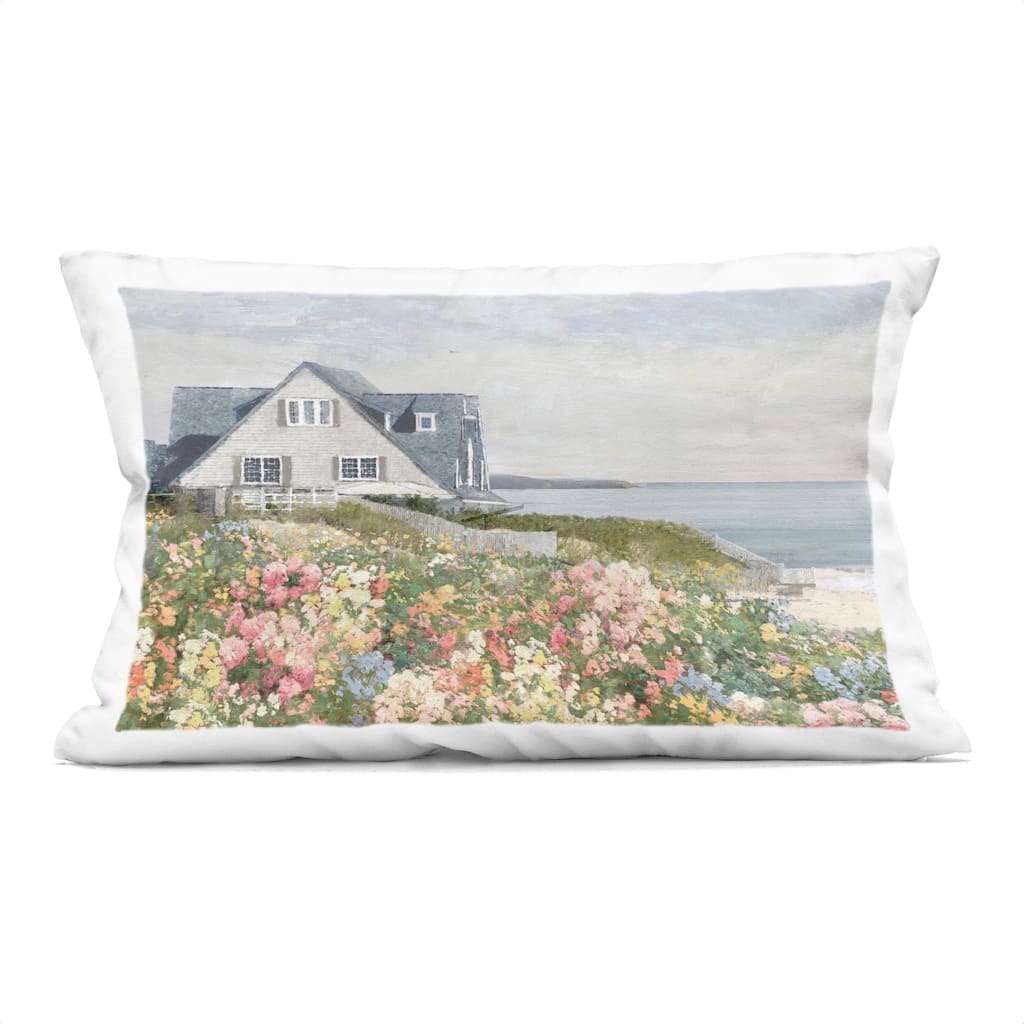 Stupell Coastal Cottage Meadow Decorative Printed Throw Pillow Design by Amber Sterling