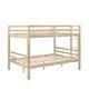 preview thumbnail 9 of 40, Full over Full Wooden Bunk Bed, High Guardrail,Ladder, No Box Spring