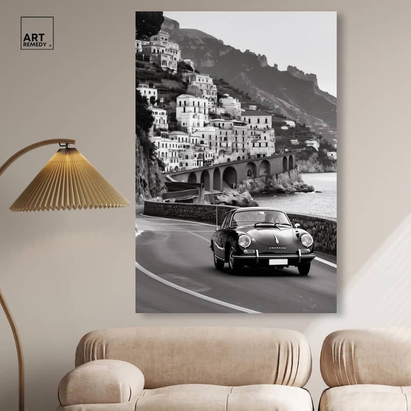 Drive through the Town Canvas by Art Remedy, Gallery Wrapped