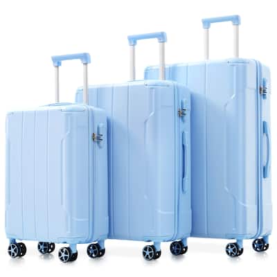 Luggage Sets 3 Piece, Hard shell ABS Lightweight Durable Suitcases with Double Spinner Wheels 20/24/28 Inch
