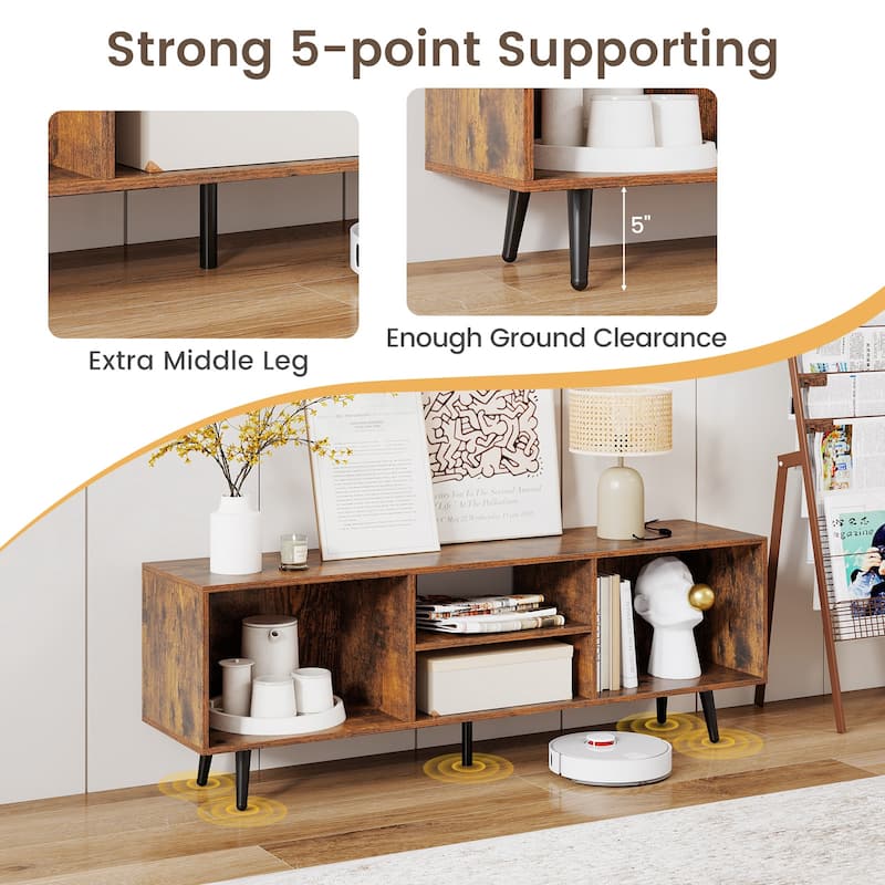 Costway 47.5" Console Cabinet for 55-Inch TVs with Storage Shelves - See Details