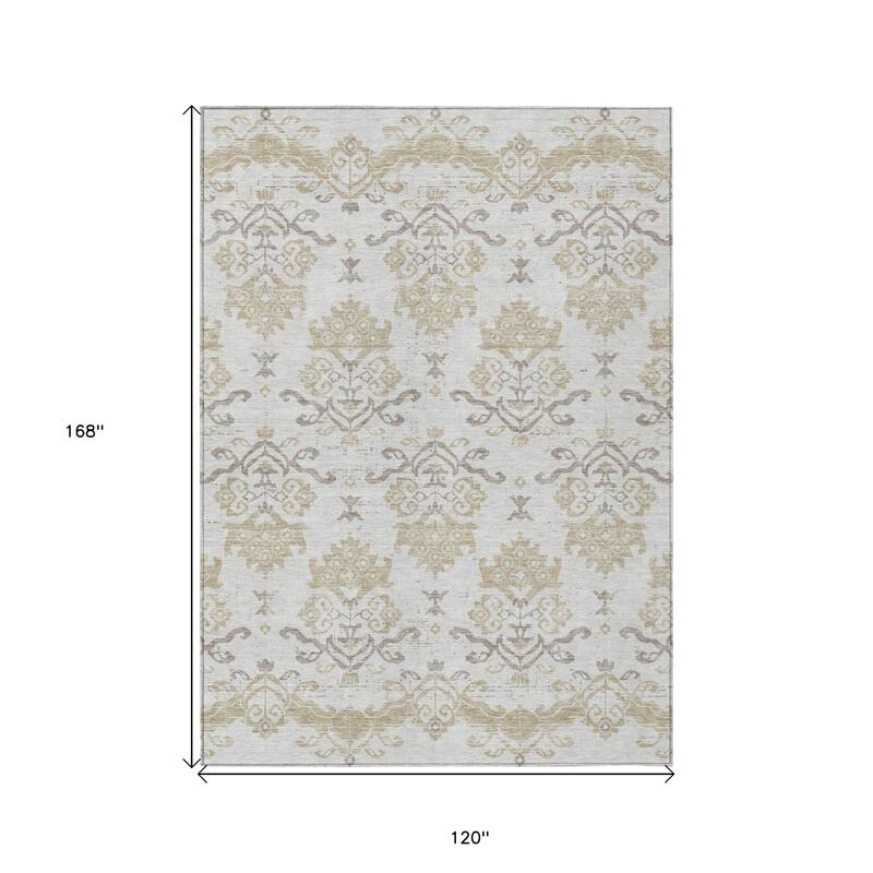 HomeRoots Oriental Transitional Rectangle Outdoor Rug