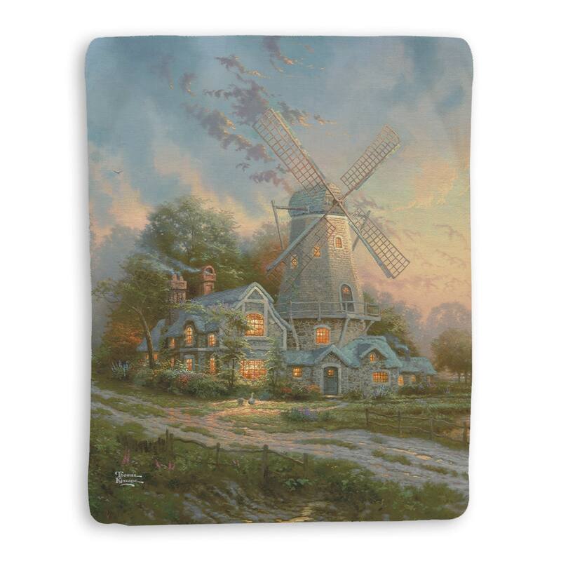 Thomas Kinkade The Wind of the Spirit Sherpa Throw Blanket By Laural Home