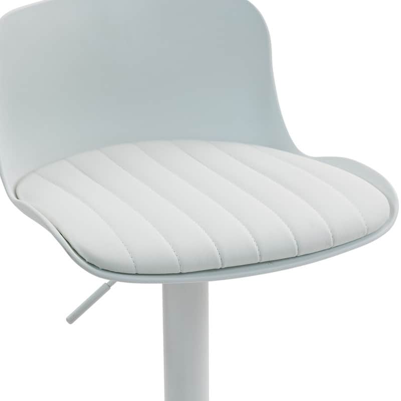 Adjustable Swivel Bar Stools Set of 2 - Modern Counter Height Kitchen Island Chairs with Back Support