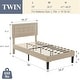 preview thumbnail 32 of 58, VECELO Tufted Upholstered Kids Bed with Adjustable Headboard,Twin Size Bed Set of 2