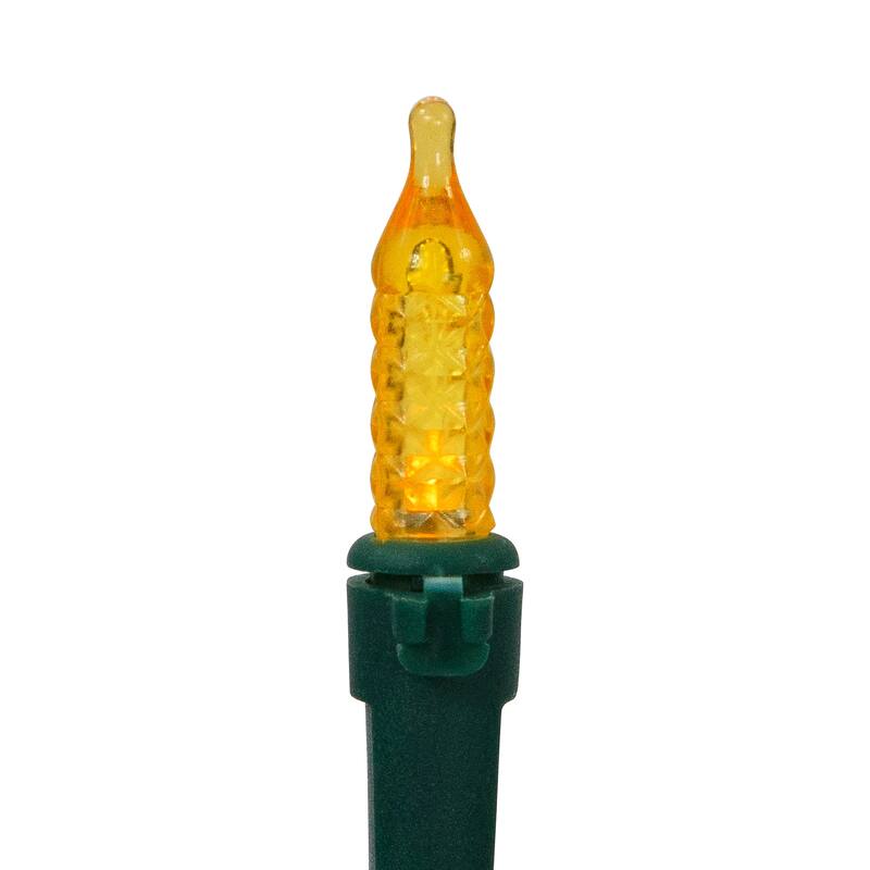 Battery Operated LED M5 Faceted Christmas Lights - Multicolor - 15.75’ Green Wire - 50ct