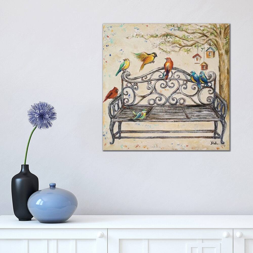 iCanvas "Birds on the Bench" by Patricia Pinto Canvas Print