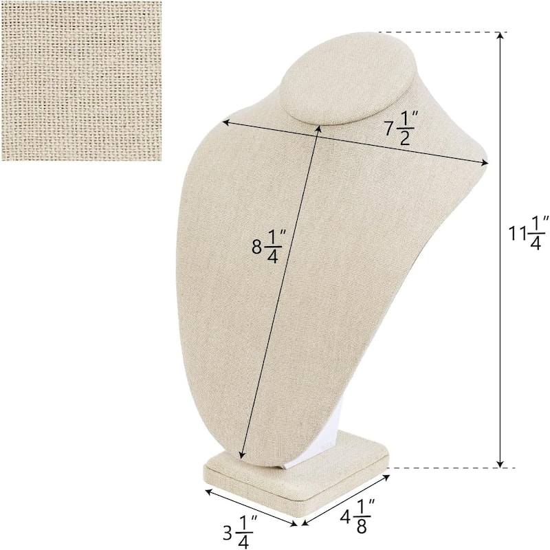 Linen Covered Wood Necklace Bust Display Stand S Bed Bath & Beyond