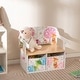 preview thumbnail 7 of 21, 3 in 1 Kids Convertible Activity Bench with 2 Removable Fabric Bins - 21" x 22" x 58"