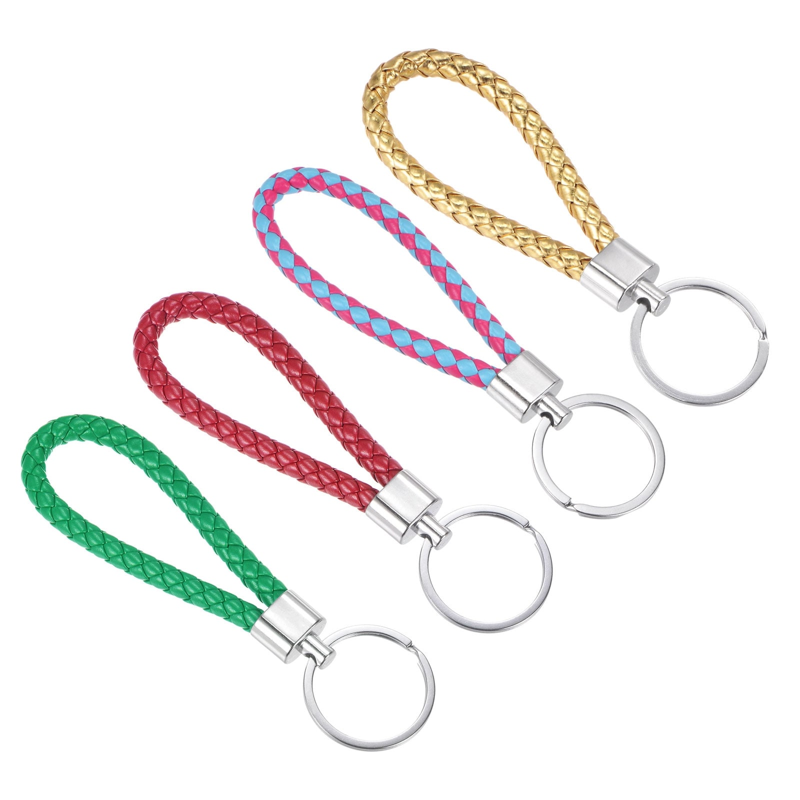 Braided leather key lanyard outlet