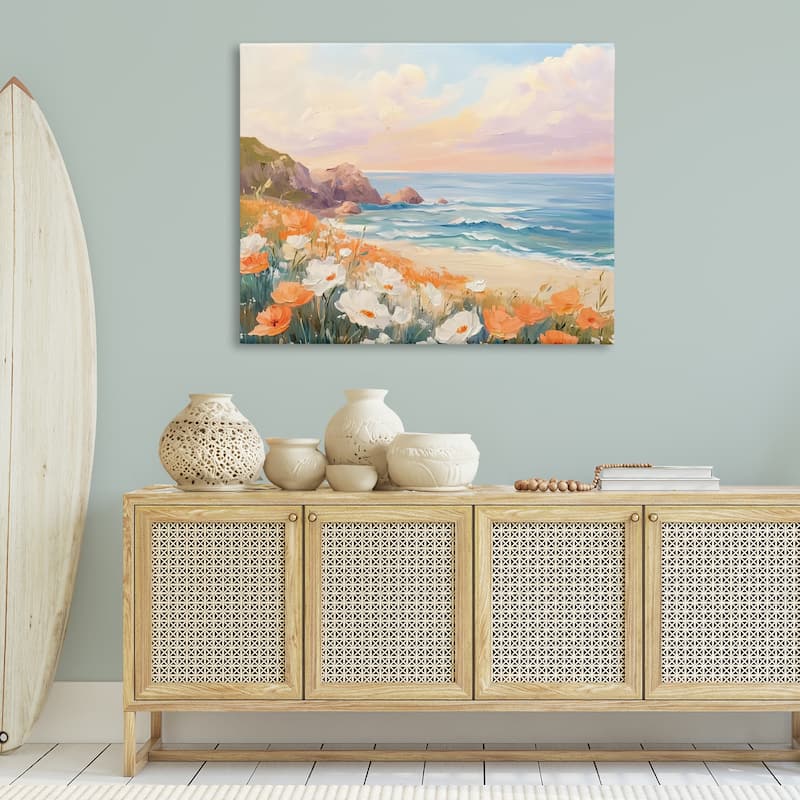 Stupell Poppies by Beach Bay Canvas Wall Art Design By Arlington Prints