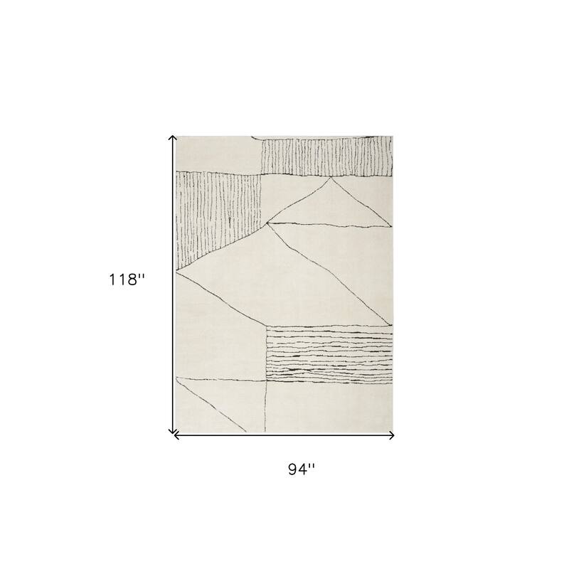 Power Loomed Geometric Modern Stain Resistant Area Rug - 118' X '94' X '0.63