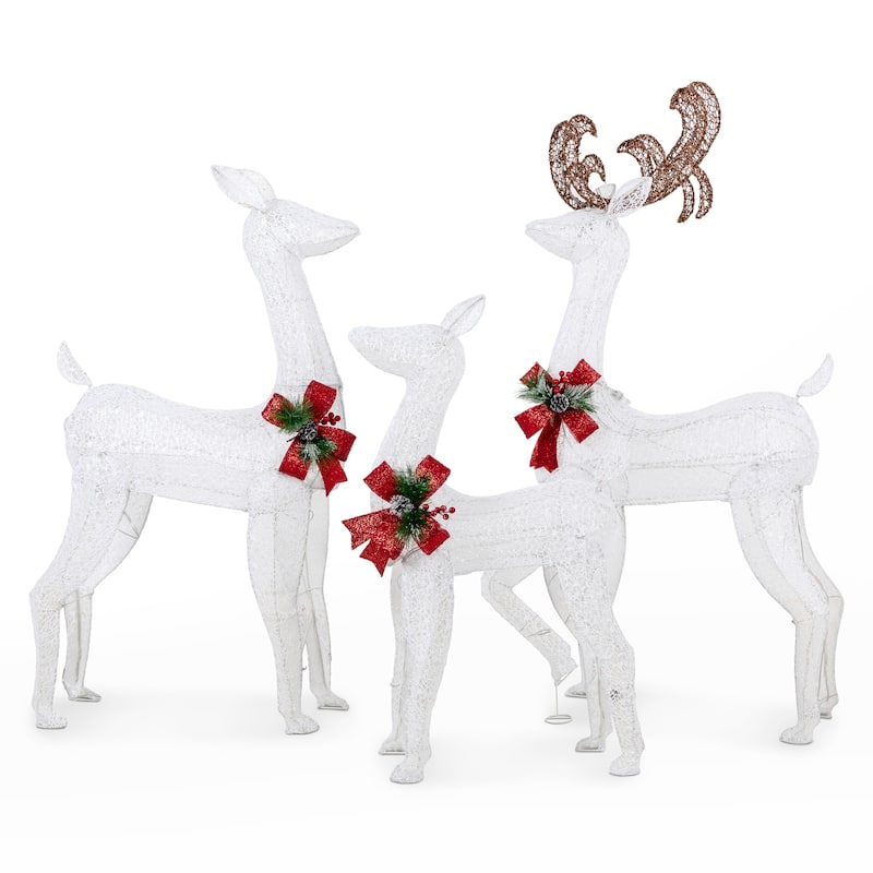 Futzca 3 Deer Family Christmas Lights, Outdoor/Indoor Holiday Decoration