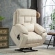 preview thumbnail 10 of 22, Overstuffed Chenille Power Lift Recliner,Lay Flat 71.5 " Length, Dual Motors Recliner with Massage/Heat Infinite Position Cream