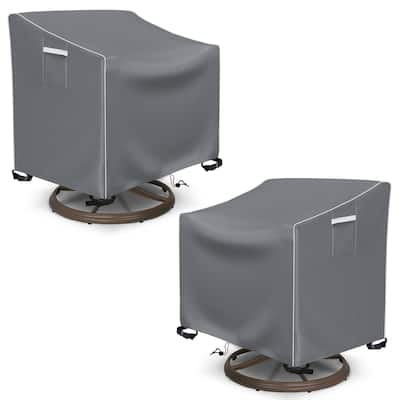 2-Pack Heavy Duty Waterproof Outdoor Lounge Chair Covers - All-Weather Patio Furniture Protection