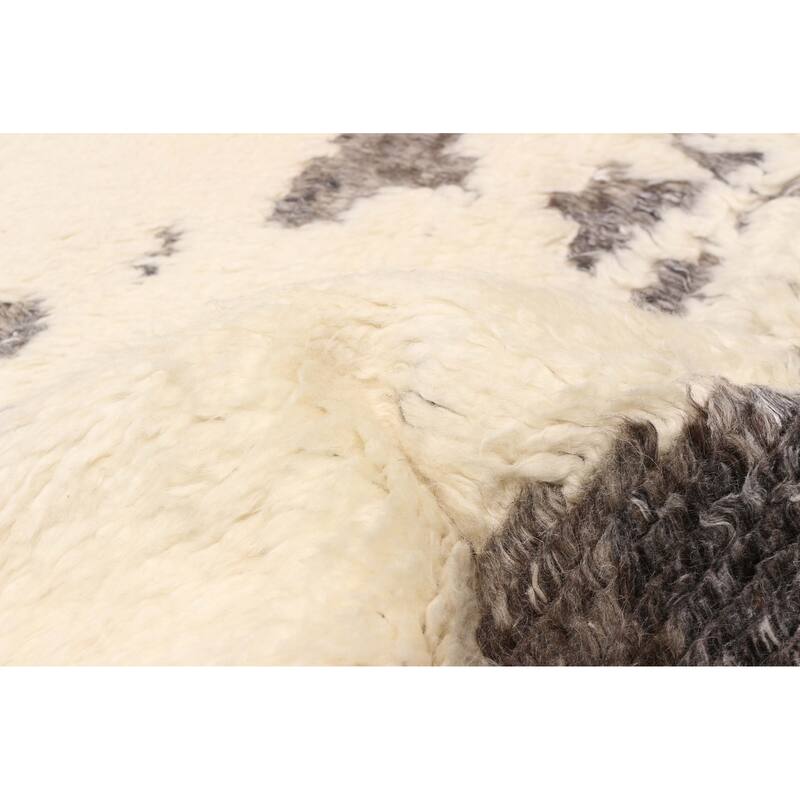 ECARPETGALLERY Hand-knotted Tangier Cream Wool Rug - 8'0 x 9'8