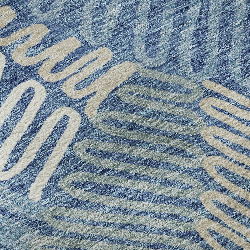 Premium Washable Super Soft Contemporary Leaf Mayfield Rug