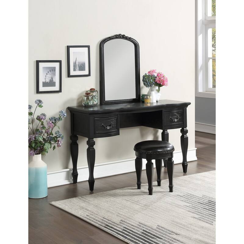 Poundex Vanity Set with Stool