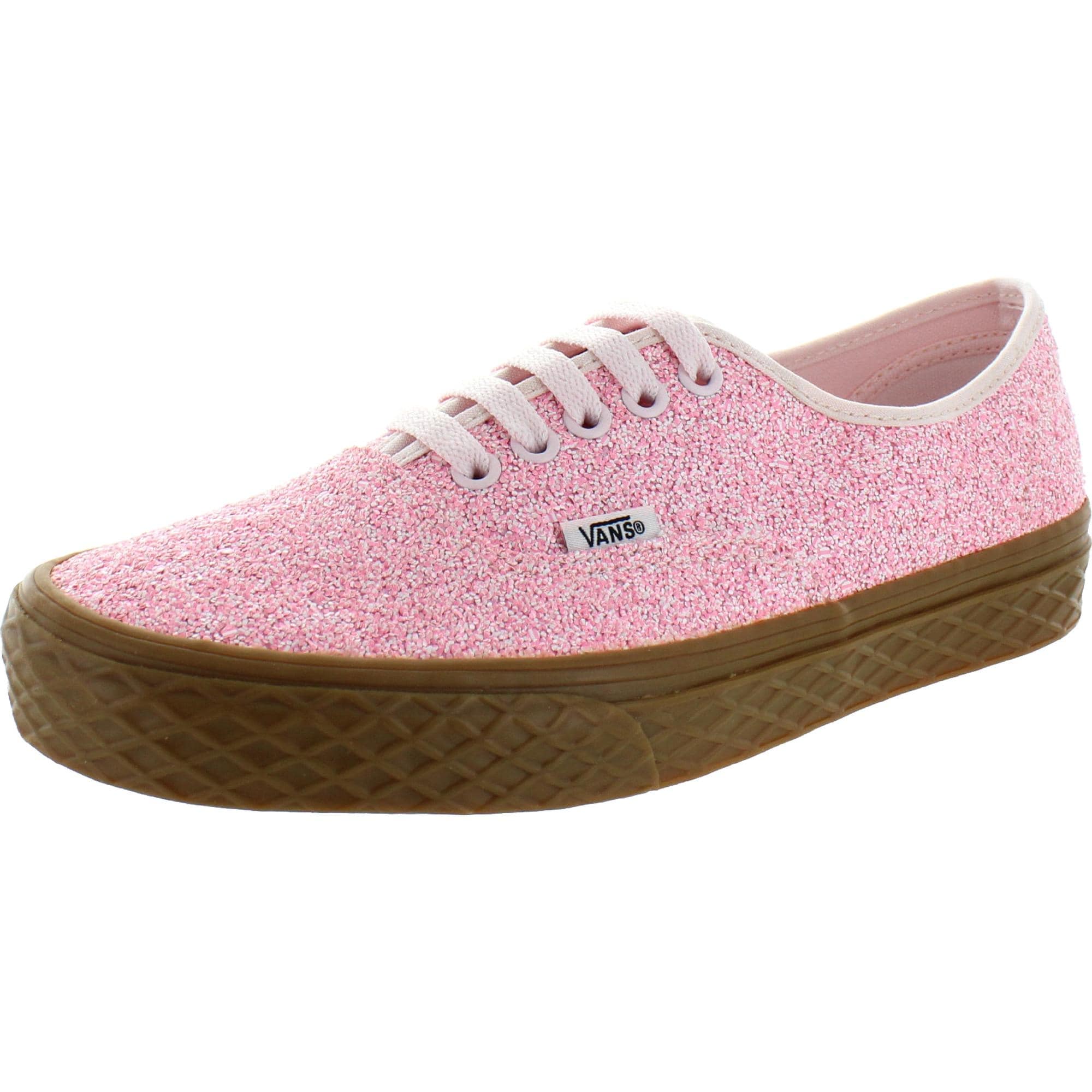 pink glitter slip on shoes