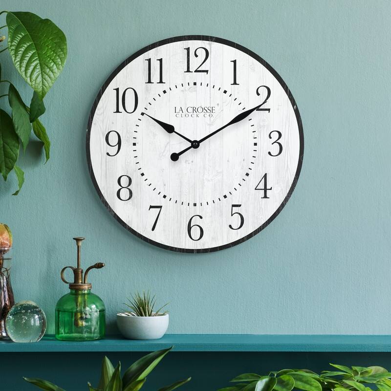 La Crosse Clock 404-3041B 15.75-Inch Layton Quartz Analog Wall Clock