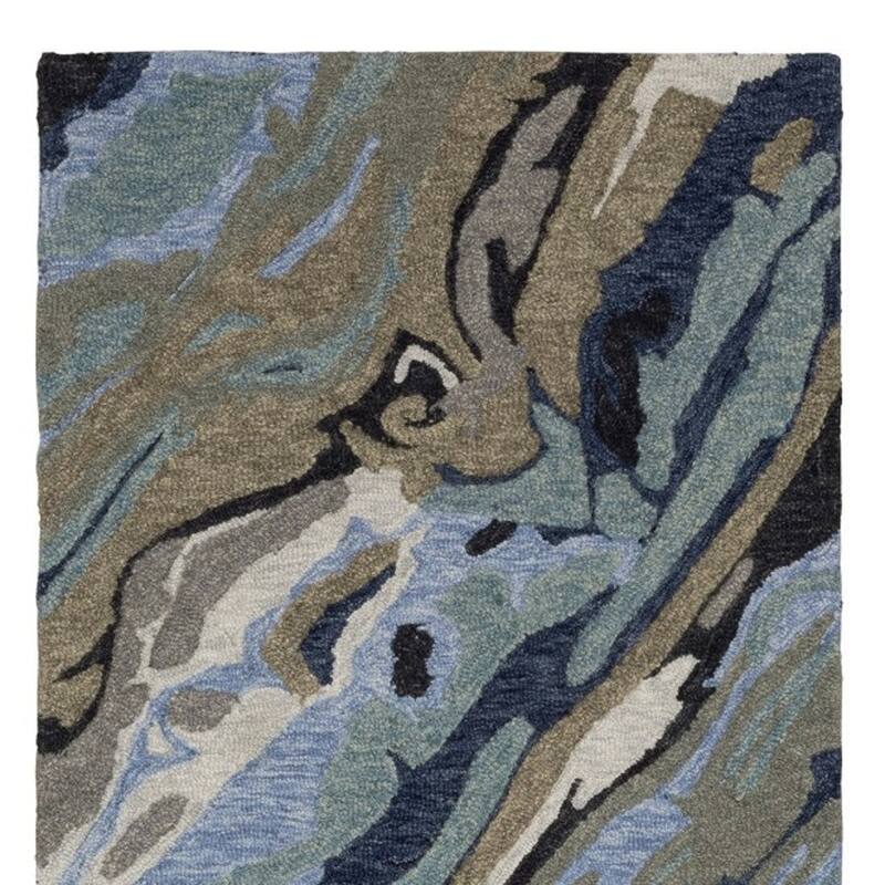 HomeRoots Abstract Modern Rectangle Area Rug