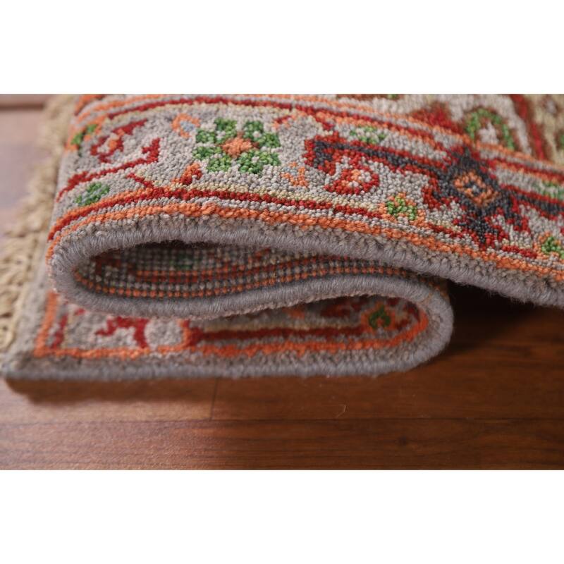 Gray Heriz Serapi Indian Rug Handmade Wool Carpet - 2'0"x 3'0"