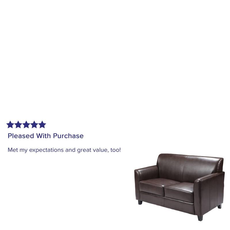 LeatherSoft Loveseat with Clean Line Stitched Frame